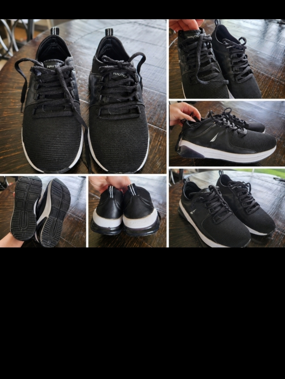 Nautica Kids Black & White Athletic Sneakers